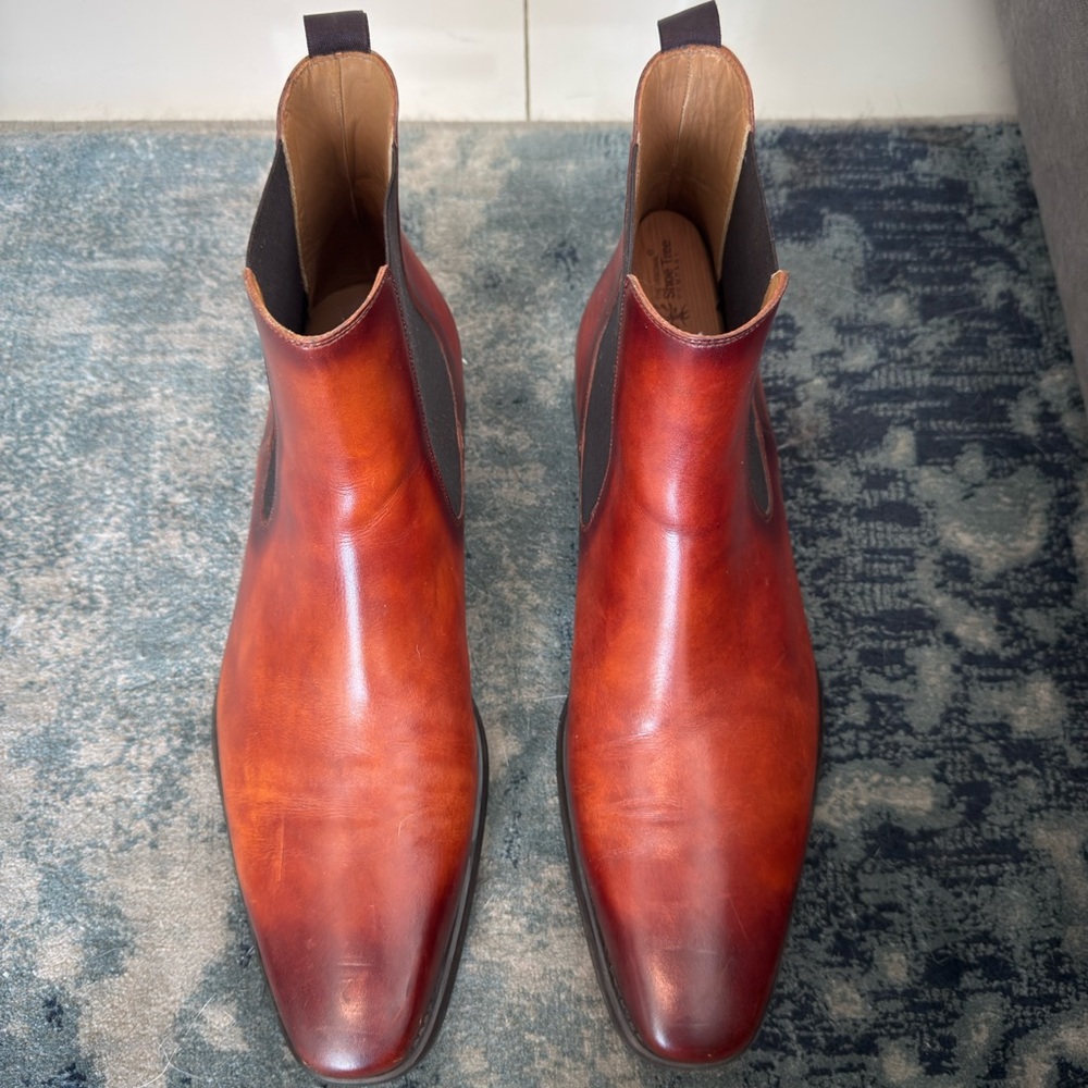 Magnanni Brown Leather Men's Chelsea Boots